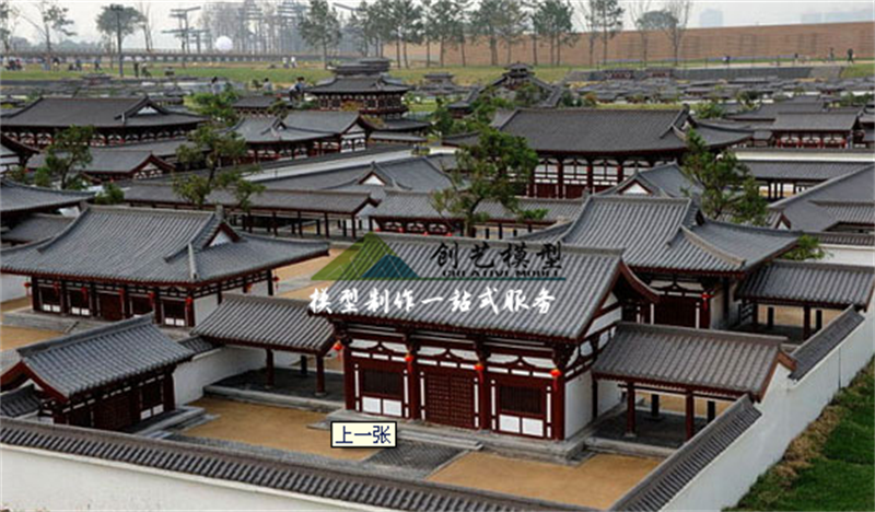 户外展示古建群模型